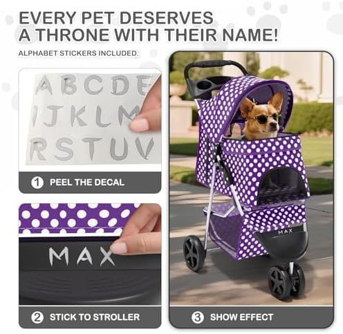 MoNiBloom Pet Stroller for Small/Medium Dogs and Cats - Image 6
