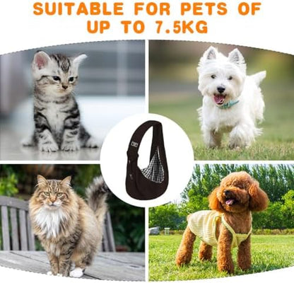 Dog Sling Carrier with Padded Strap, Reversible Pet Carrier - Image 7