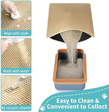 Kitty Litter Mat, Cat Litter Box Mat, Honeycomb Litter Mat - Image 3