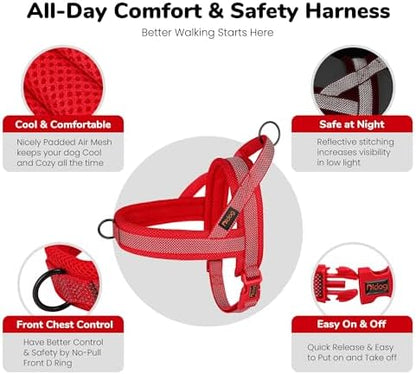 Didog No Pull Dog Harness for Medium Dogs, Breathable Mesh Padded - Image 6