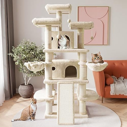 SHA CERLIN 68 Inches Multi-Level Large Cat Tree - Image 2