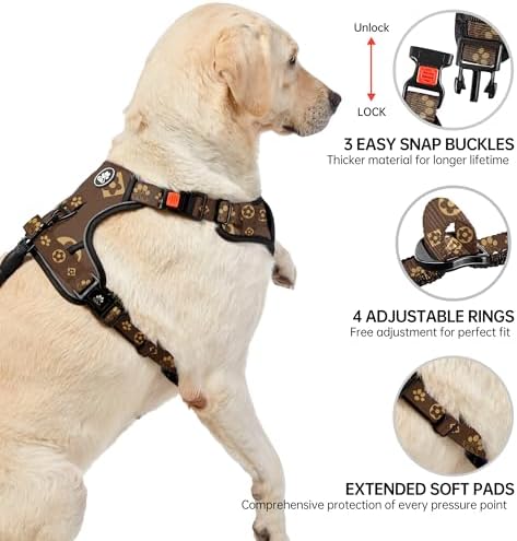 NESTROAD Dog Harness for Medium Sized Dog, No Pull Dog Vest Harness Set - Image 4