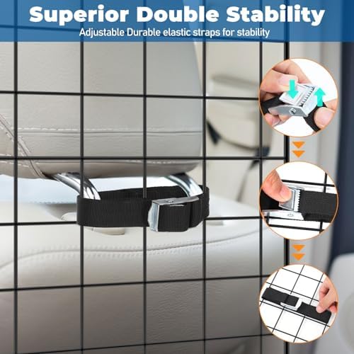 Car Dog Barrier for SUV Adjustable Heavy-Duty Steel Pet Divider Gate - Image 5