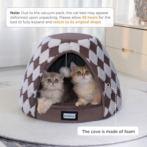 BALANCE Cat Beds for Indoor Cats, 2-in-1 Cat Bed Cave - Image 2