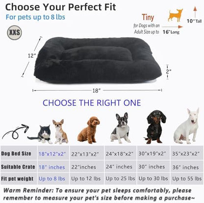 Tiny Dog Bed 18 x 12 for Extra Small Dogs and Cats Fit Crate or Cage 18 Inch - Image 4
