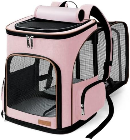 Lekereise Large Cat Backpack Carrier Expandable Pet Carrier Backpack by Lekereise