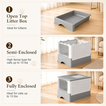 Covered Cat Litter Box with Lid - Image 5