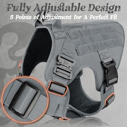 rabbitgoo Tactical Dog Harness for Small, Heavy Duty Military No Pull Vest - Image 3