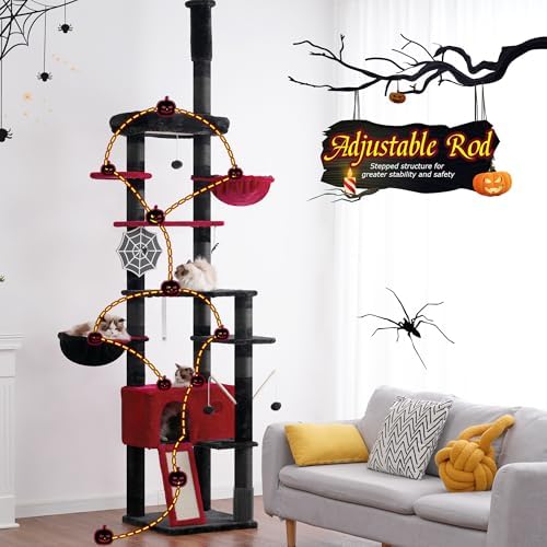 Hey-brother Cat Tree Tower, Adjustable Height, Floor to Ceiling - Image 2