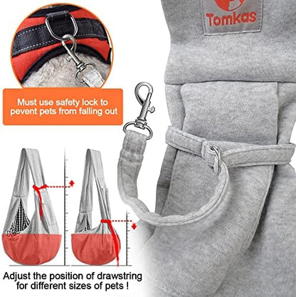 Tomkas Dog Cat Carrier Sling Classic Pocket & Classic Strap - Image 5