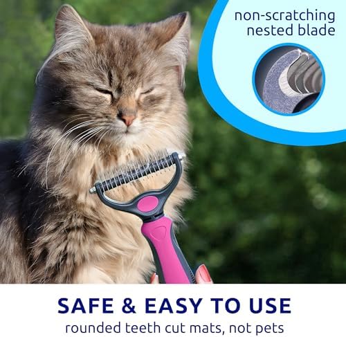 Pat Your Pet Deshedding Brush & Metal Comb Grooming Combo - Image 5