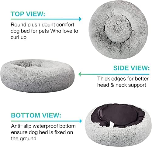 SAVFOX 20 inches Calming Donut Dog Bed - Image 5