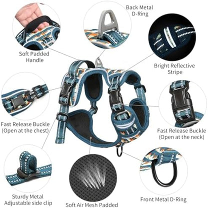 Timos Dog Harness Medium Sized, Quick Release 3 Buckles, Sunset Valley - Image 4