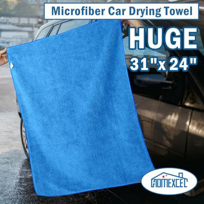 HOMEXCEL Professional Large Microfiber Car Drying Towels 2 Pack - Image 4