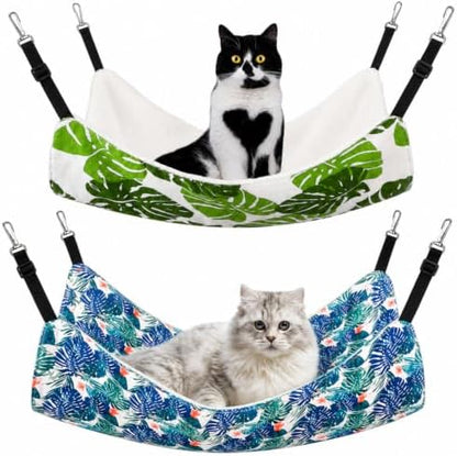 Jetec 2 Pack Cat Hammock for Cage, Monstera Leaf by Jetec