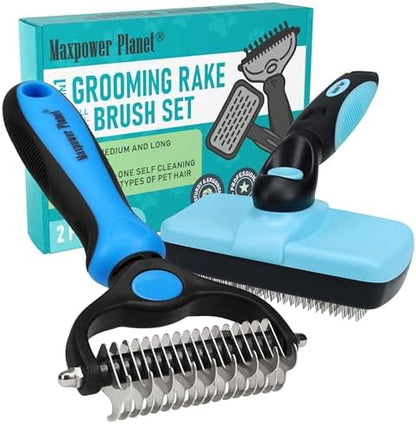 Maxpower Planet Dog Rake and Brush Set by MaxpowerPlanet