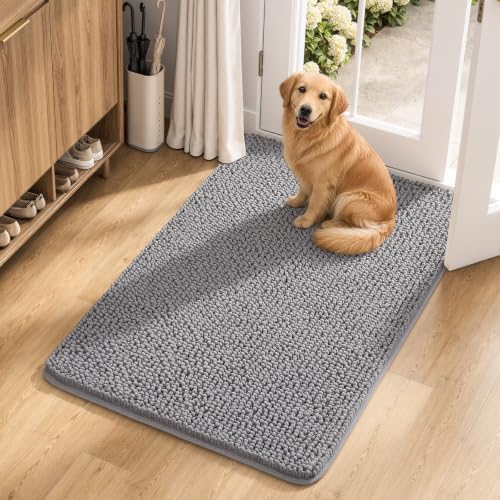 Ophanie Dark Grey Door Mat Runner 40x32, Muddy Mats by Ophanie