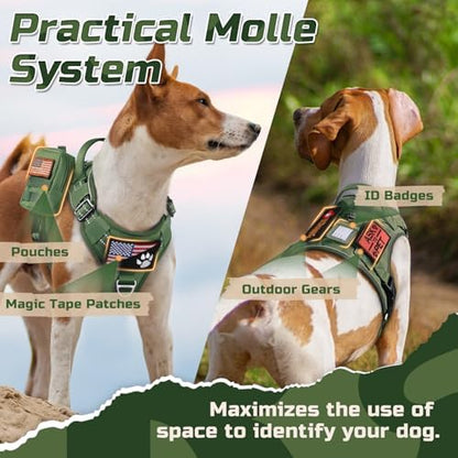 rabbitgoo Tactical Dog Harness for Large, No Pull Military Service Vest - Image 4