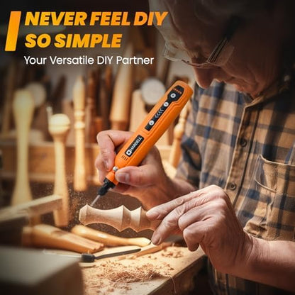 HARDELL Mini Cordless Rotary Tool, 5-Speed 69pcs Kit - Image 3