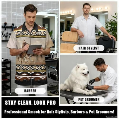 Funny Print Barber Jackets & Smocks - Image 4