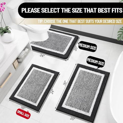 OLANLY Bathroom Rugs 36x24, Soft Absorbent Microfiber Bath Rugs - Image 3
