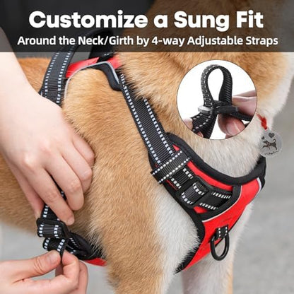 PoyPet No Pull Dog Harness Medium, Reflective Vest - Image 4