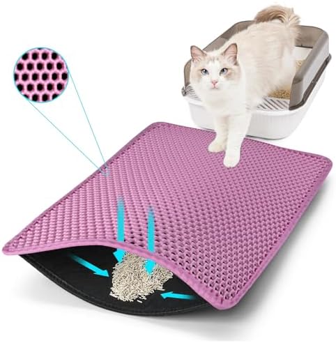 Cat Litter Mat 35"x24", Double Layer Waterproof Litterbox Mat by Unknown