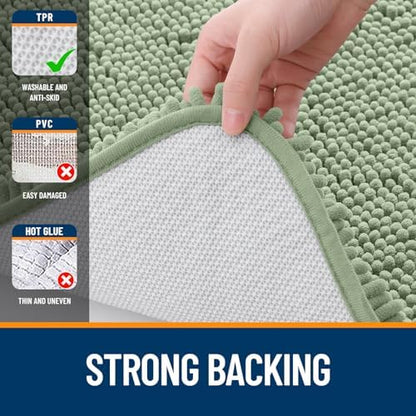 OLANLY Bathroom Rugs 32x20, Extra Soft Absorbent Chenille Bath Rugs - Image 6