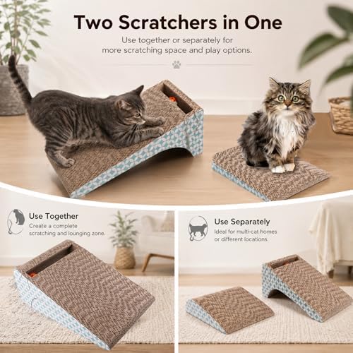 PrimePets Cardboard Cat Scratcher Ramp - Image 4