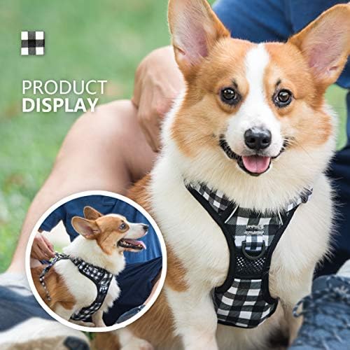 PoyPet Plaid Dog Harness Medium, No Pull Vest - Image 6