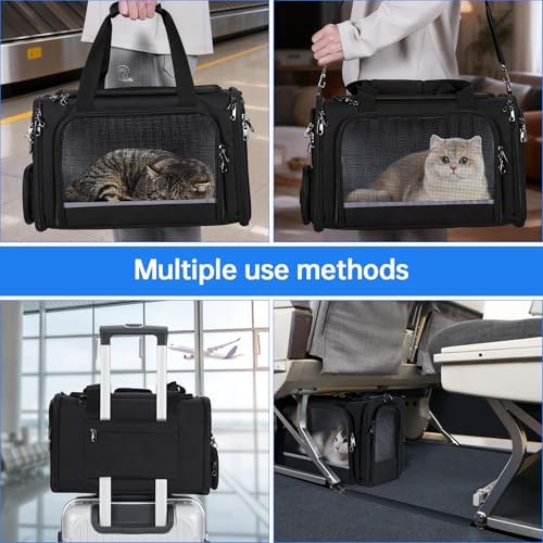 Cat Carrier Pet Travel Carrier by Airplane Approved Under Seat, TSA Airline - Image 7