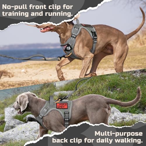 rabbitgoo Tactical Dog Harness for Large, No Pull Military Service Vest - Image 5