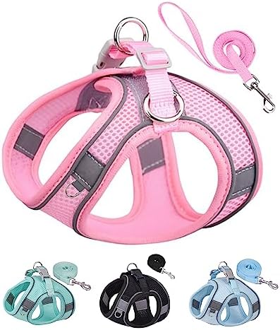 Solmoony Pink L Step-in Dog Harness & Leash Set, Vest by SOLMOONY