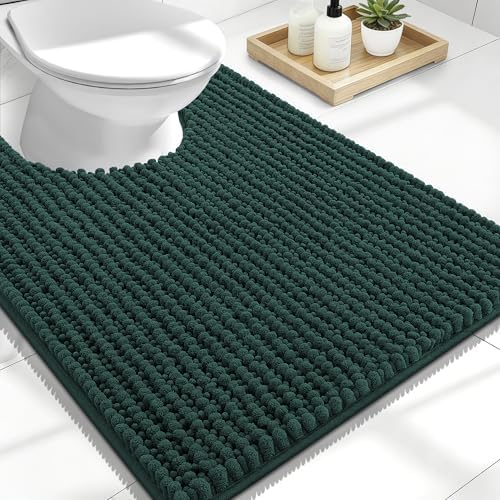 OLANLY Thick Chenille Toilet Rugs U-Shaped 24x20 by OLANLY