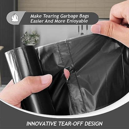 Teivio Medium Black Trash Bags 8 Gallon 330 Count Kitchen Garbage Bags - Image 3