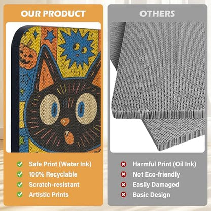 2 Pack Cat Wall Scratcher, Art Cat Scratching Board - Image 6