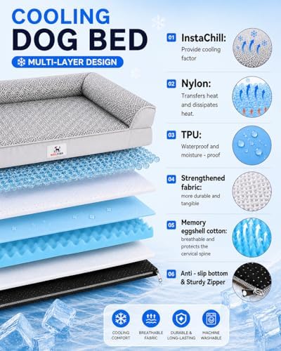 Cooling Dog Bed with PCM, Instant Chill Pet Sofa - Image 3