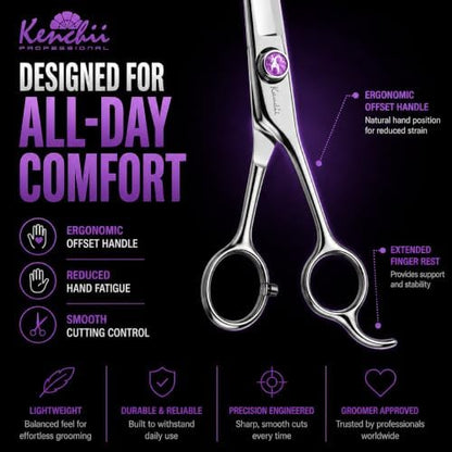 Kenchii Scorpion Dog Grooming Shears, 24 Tooth Blending - Image 4