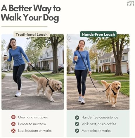 Hands-Free Waterproof Dog Leash, Adjustable Waist & Crossbody Leash - Image 3