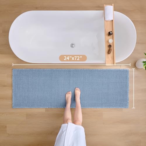 ILANGO Upgraded Waffle Bath Rug 24x72, Super Absorbent Non Slip Bath Mat - Image 2