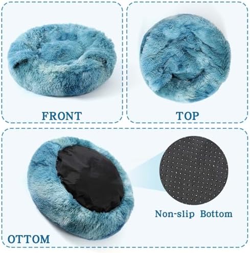 NOYAL Calming Donut Dog Bed, Hooded Cave - Image 6