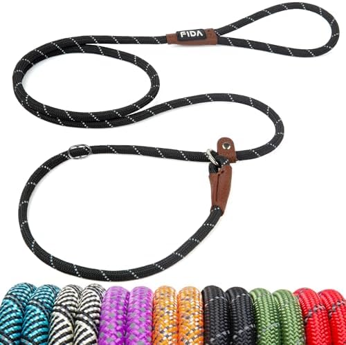 Fida Durable Slip Lead Dog Leash, 6 FT x 3/8" Dog Training Leash by Fida