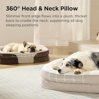 Bedsure XL 360°Oval Bolster Orthopedic Dog Beds Large Sized Dog - Image 2