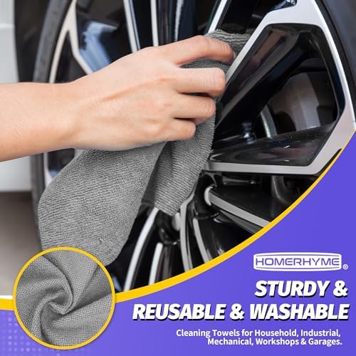 Microfiber Cleaning Cloth, 150 Pack Grey Cleaning Rags - Image 6