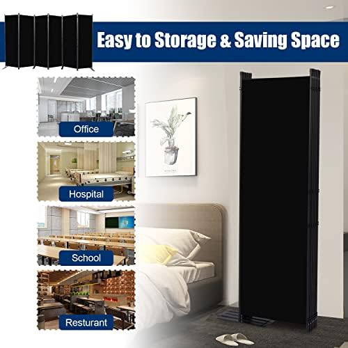 Room Divider 6 Panel-132''Wide, 6FT Room Dividers and Folding Privacy Screen - Image 4