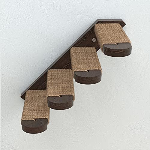 Cat Steps - Solid Rubber Wood Cat Wood - Wall Mounted Cats Shelves - Image 2