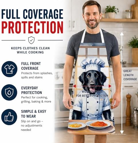 Caroline's Treasures Flat-Coated Retriever The Chef Apron Cooking Kitchen - Image 3