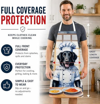 Caroline's Treasures Flat-Coated Retriever The Chef Apron Cooking Kitchen - Image 3