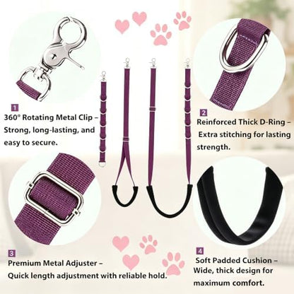 Dog Grooming Loops Supplies Pet Dog Grooming Belly Straps Belly Band Black Solf - Image 3