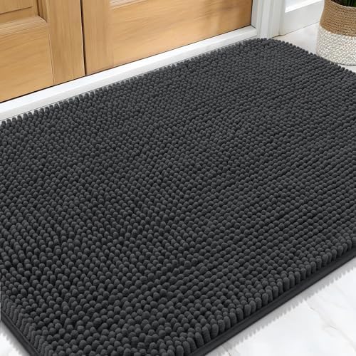 OLANLY Dog Door Mat for Muddy Paws 32x20, Super Absorbent Chenille Mud Mat by OLANLY